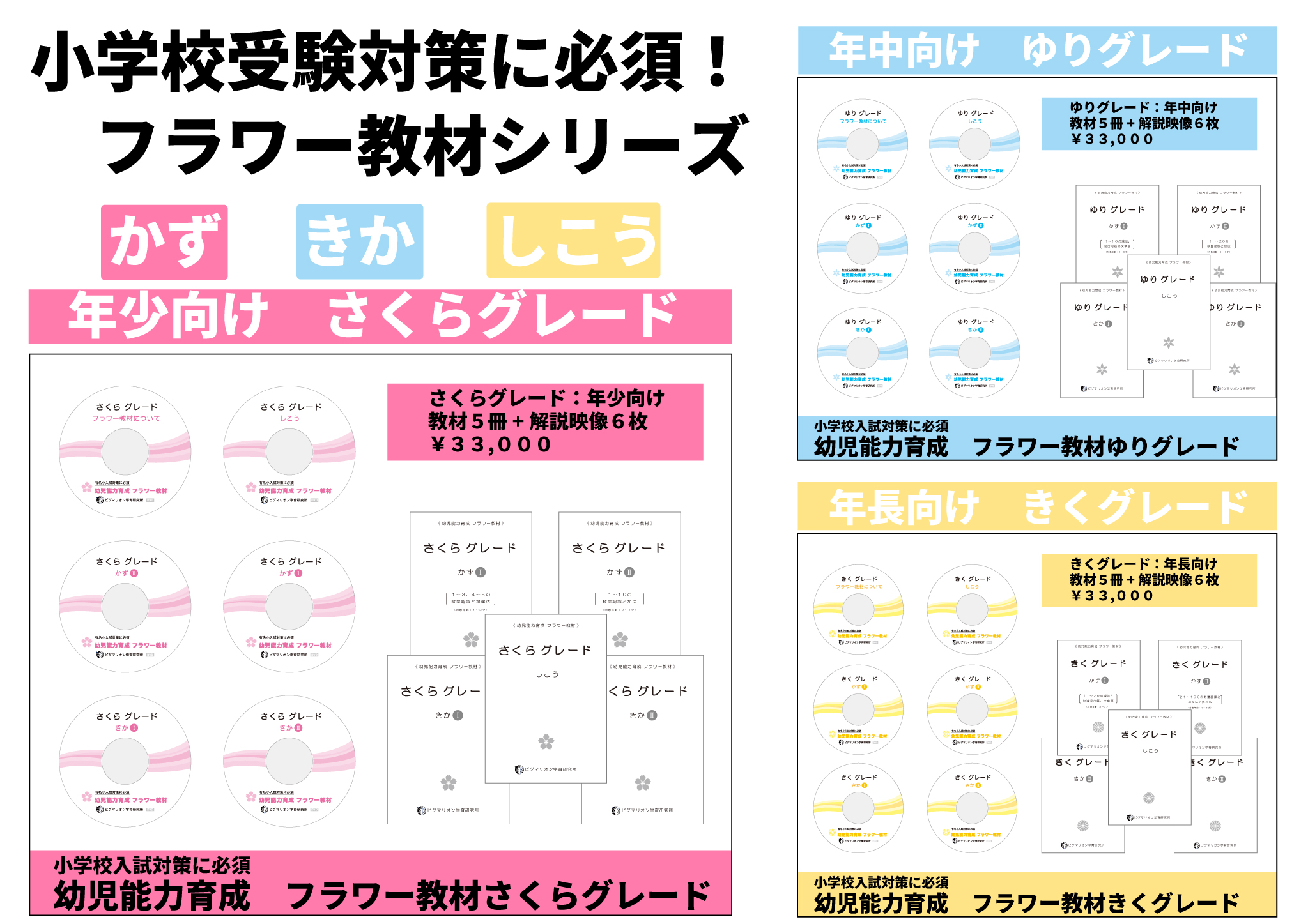 料金改定】フラワー教材（25％OFF) - 幼児・小学生❘思考力・認識能力 